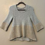 Anthropologie  Knitted & Knotted blue and gray wool blend and lace sweater small Photo 1