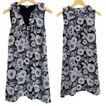 Juicy Couture  100% Silk Ruffle Detail V-Neck‎ Floral Purple Dress Size 0 Photo 2