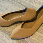 Rothy’s Pointy Toe Flats Burnt Orange Slip On Ballet Shoes business casual Tan Size 8 Photo 0
