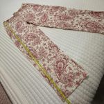 Ralph Lauren Lauren  PJ Pajama Set Shirt & Pants Cream Red Pink Paisley M Medium Photo 10