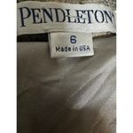 Pendleton  100% Virgin Wool Plaid Skirt Grey Pleaded Size 6 Knee Length Photo 2