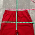 Quince Pants Large Red Linen Pull On Elastic Waist Classic Vacation Resort Photo 5