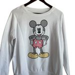 Disney  Sweatshirt Juniors‎ 19 2X White Fleece Mickey Mouse Graphic Sketch Cozy Photo 5