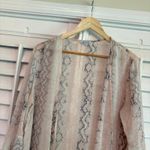 White Birch  Pink And Gray‎ Snakeskin Pattern Kimono Size XL Photo 2