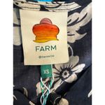 Farm Rio Brand New  Women's Size XS Black Graphic Floral Popover Blouse Top Photo 5