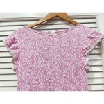 Lost + Wander  Pink Floral Ruffle Cap Sleeve Flowy Tiered Midi Dress Cottagecore S Photo 2