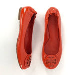 Tory Burch Reva Patent Leather Logo Ballet Flats in Red Size 6.5 Photo 1