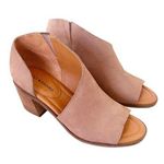 Lucky Brand  Roakly Tan Leather Peeo Toe Heels Sz 9 Photo 0