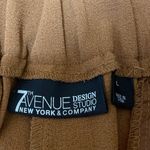 7th Avenue Women's Brown Pleated High Waisted Wide Leg Trousers Dress Pants Sz L Size L Photo 3