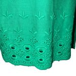 HOUSE OF HARLOW 1960 Emerald Green Smocked Cotton Eyelet Blouse NWT Small Photo 4