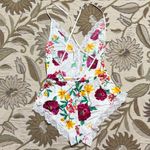 La La Cheri Reina Floral Teddy Sleepwear Lingerie Floral Print S Small M Medium White Photo 3