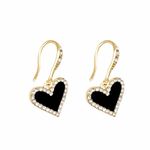 Heartshape Earrings Black Photo 0