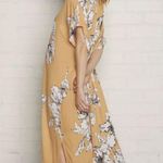 Rachel Pally  Crinkle Rae Maxi Dress Caftan Floral Yellow Medium Maternity Photo 2
