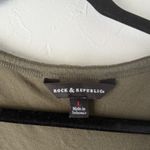 Rock & Republic Shirt Womens Large V Neck Rayon Pocket Tee Lightweight Photo 5