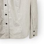 American Vintage Vintage Talbots White Dark Gray Pinstripe V Neck Button Down Shirt 18 Photo 3