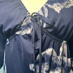 INC International Concepts Petite Floral Print Tie Front Dress Small Petite Blue Size undefined Photo 1