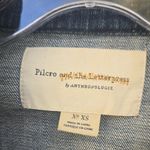 Pilcro  By Anthropologie Blue Embroidered Jean Jacket Photo 1
