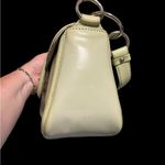 Kate Landry light green twist lock shoulder bag with silver hardware. Photo 8