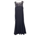 NWT Lulus True Passion Black Lace V Back Sleeveless Mermaid Maxi Dress Size 1X Photo 6