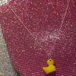 Boutique Kawaii Rubber Duck Sterling Silver 925 Necklace Lolita Egirl yellow jewelry Y2K Photo 6