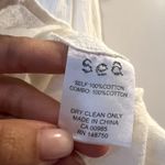 Sea New York cotton white long sleeve blouse shirt embroidered size 4 S1 Photo 3