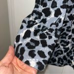 Zenana Outfitters Blue/Gray Animal Print Hoodie Women’s Large Photo 4