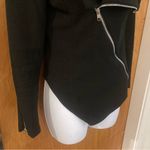 Black Cotton Wooly Zip Up Jacket Size Small Photo 2