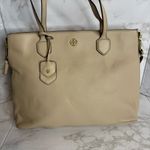Tory Burch Robinson pebbled side zip tote leather handbag purse ladies casual Photo 2