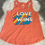 Women’s Love Wins Family Fun Orange racerback Size Small Photo 0
