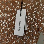 NEW Retrofete Vinci Maxi Dress Nude and Silver Size Medium Tan Photo 13