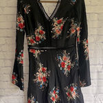 Willow & Clay  Floral Black Floral Dress Woman’s Size‎ Medium Photo 0