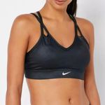 Nike New  Black Shimmer Indy Dazzle Sports Bra Size Large Photo 0