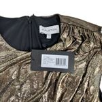 Halston Heritage New Women’s Halston Tiara Dress In Metallic Jersey Size 4 Photo 2