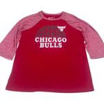 Nba  Chicago Bulls Women's 3/4 Raglan Sleeve T-Shirt in Red, XL Photo 1