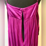 Saja 100% Silk Chiffon Flowy Empire Waist Dress Size 10 Pink Photo 5