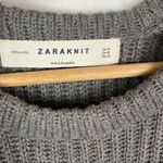 ZARA Knit Gray Long Sleeve Crew Neck Sweater Dress M Photo 2