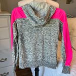 Rue 21 Heather Black Neon Pink Zip Knit Jacket Photo 3