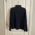 L.L Bean Women Fleece Sweater Large 1/4 Zip Blue Photo 1