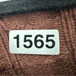 Long Sleeve Cable Knit Sweater Dress Womens Small Brown Photo 7