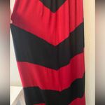 Entro  long sleeve black and burgundy chevron maxi dress size small Photo 6