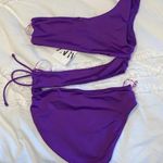 ZARA NWT  Purple One-Shoulder Bathing Suit Photo 2