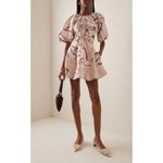 AJE Psychedelia Cut Out Mini Dress in Whimsical Dove 2 New Womens Cut out Party Pink Photo 14