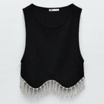 ZARA  Seamless Rhinestone Top Photo 4