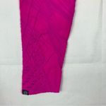 Onzie  women's small medium pink leggings laser cut out barbie bright gym lulu Photo 10
