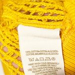 Free People  FP Beach Size Small Open Knit Mustard Yellow Cardigan Photo 4