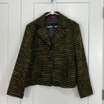 Bernardo XL Green, Orange, Brown Wool Blend Retro Knit Blazer Jacket w/Pockets Photo 3