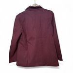 Woman’s Burgundy Herringbone Blazer Red Size L Photo 1