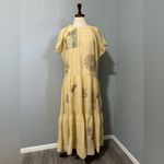 ZARA  Bloggers Fav Vanilla Embroidered Tiered Maxi Dress Limited Edition Size M Photo 6