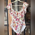 Ralph Lauren  plus size off shoulder ruffle one piece swimsuit floral tropical Photo 4