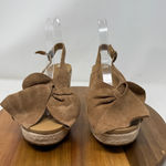 UGG  Camilla Slingback Espadrille Wedge Sandals Bow Brown‎ Suede Leather 7.5 Photo 0